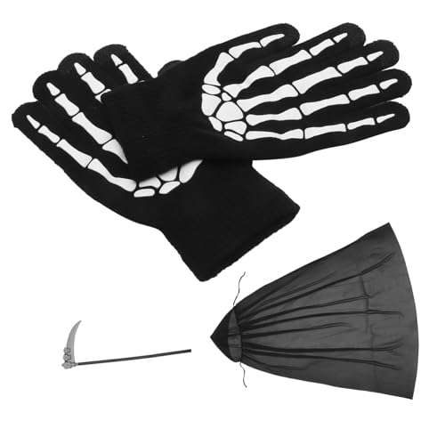 Hemobllo 1Satz Halloween Kostümset mit Schwarzem Umhang und Handschuhen für Halloween Partys Rollenspiele und Themenveranstaltungen Mysteriöses Design Hemobllo 1Satz Halloween Kostümset mit Schwarzem Umhang und Handschuhen für Halloween Partys Rollenspiele und Themenveranstaltungen Mysteriöses Design von Hemobllo