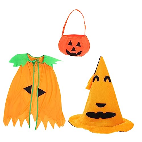 Hemobllo 1Satz Halloween Kürbis Kostüm für Erwachsene Teiliges Outfit mit Umhang Mütze und Süßigkeiten Hemobllo 1Satz Halloween Kürbis Kostüm für Erwachsene Teiliges Outfit mit Umhang Mütze und Süßigkeiten von Hemobllo
