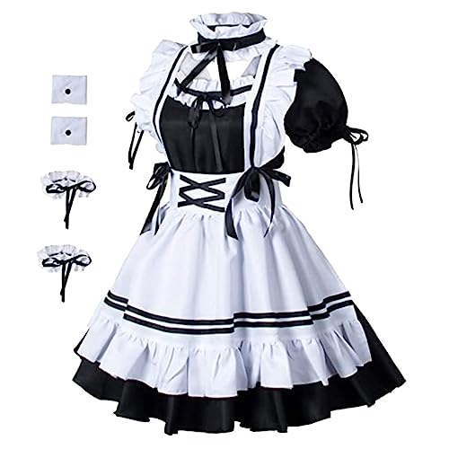 Hemobllo 1Satz Halloween Maid Kostüm für Damen Teiliges Rollenspiel Outfit mit Schürze Halskette Beinringen Karneval Halloween Feiern Hemobllo 1Satz Halloween Maid Kostüm für Damen Teiliges Rollenspiel Outfit mit Schürze Halskette Beinringen Karneval Halloween Feiern von Hemobllo