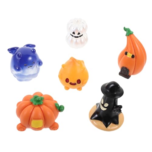 Hemobllo 1Satz Halloween Mikrolandschaftsgestaltung Teiliges aus Harz mit Kürbis und Geist für DIY Projekte Dekoration für Halloween Partys und Festliche Anlässe von Hemobllo
