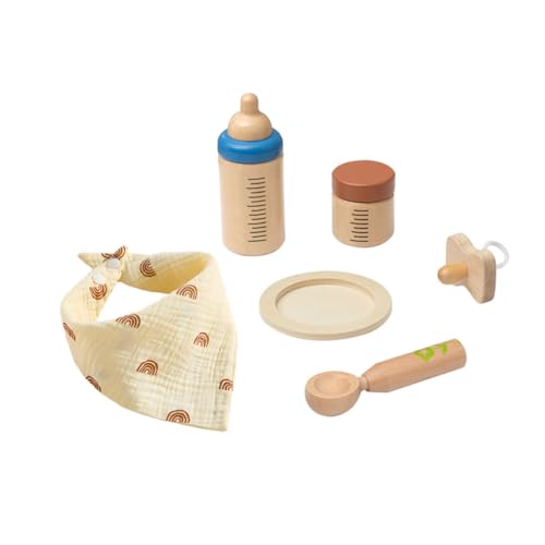 Hemobllo 1Satz Holzflaschen Fütterungsset für Puppenflasche für Rollenspiele und Fantasievolles Lernen Teilig Pädagogisches Holzspielzeug für Kreative Hemobllo 1Satz Holzflaschen Fütterungsset für Puppenflasche für Rollenspiele und Fantasievolles Lernen Teilig Pädagogisches Holzspielzeug für Kreative von Hemobllo