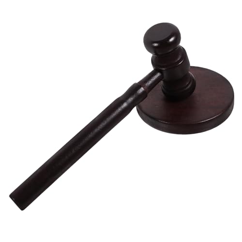 Hemobllo 1Satz Holzhammer für Richterhammer Zedernfarbe mit Abnehmbarem Sockel für Kreative Spiele und Lustige Lernmomente von Hemobllo