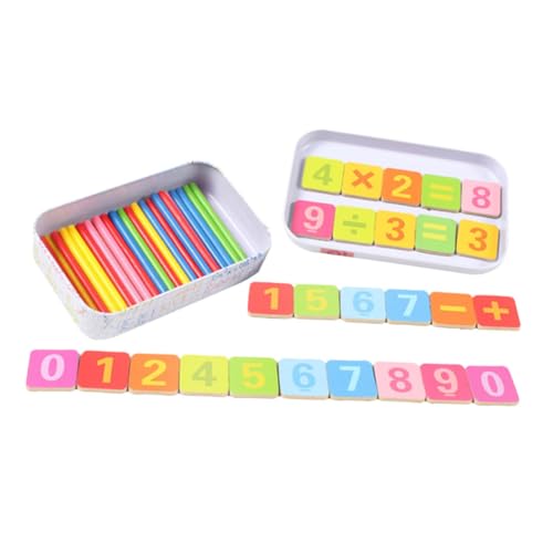 Hemobllo 1Satz Holzspielzeug Zählstäbe Mathematische Intelligenzspielzeuge für Montessori Lernspielzeug Mathematischen Fähigkeiten und Frühen Bildung von Hemobllo
