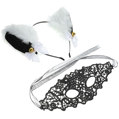 Hemobllo 1Satz Katzenohren Stirnband mit Maske Halloween Party Zubehör für Frauen Cosplay Requisiten für Maskenbälle Leichte Bequeme Tierkostüm Accessoires Hemobllo 1Satz Katzenohren Stirnband mit Maske Halloween Party Zubehör für Frauen Cosplay Requisiten für Maskenbälle Leichte Bequeme Tierkostüm Accessoires von Hemobllo