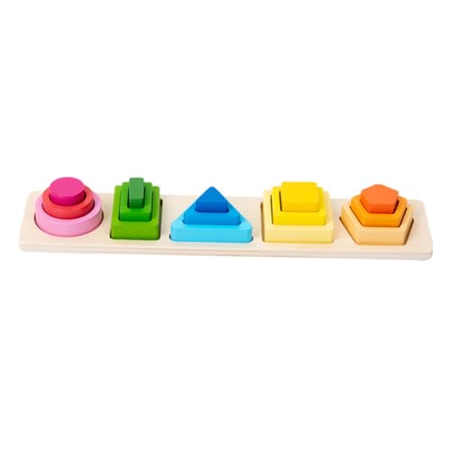 Hemobllo 1Satz Kognitives Holzspielzeug mit Geometrischen Formen und Farbstapelspielzeug Fördert Feinmotorik und Logisches für Kindergarten und Eltern Spiele Hemobllo 1Satz Kognitives Holzspielzeug mit Geometrischen Formen und Farbstapelspielzeug Fördert Feinmotorik und Logisches für Kindergarten und Eltern Spiele von Hemobllo