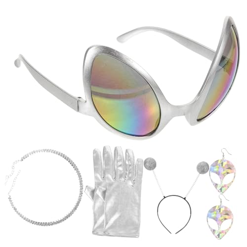 Hemobllo 1Satz Kostümzubehör Lustiges Stirnband Brille Ohrringe Halskette für Karneval Halloween Cosplay Exzentrisches Design Wiederverwendbare Hemobllo 1Satz Kostümzubehör Lustiges Stirnband Brille Ohrringe Halskette für Karneval Halloween Cosplay Exzentrisches Design Wiederverwendbare von Hemobllo