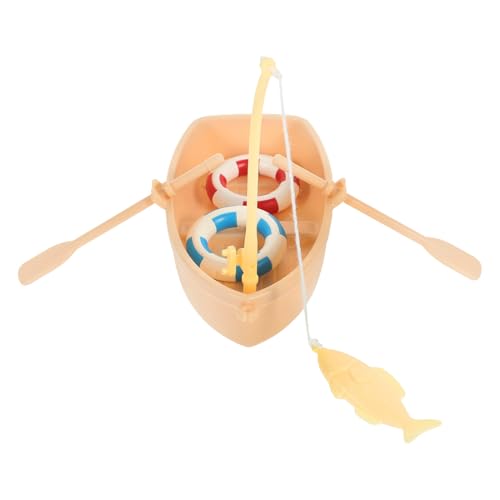 Hemobllo 1Satz Mini Fischerboot Modellset für Puppenhaus Dekoration Schwimmring Zubehör für Mini Landschaftsdesign Kreatives für Stilvolle Wohnaccessoires von Hemobllo