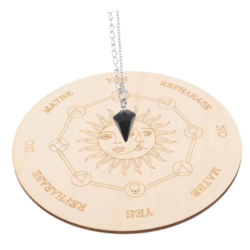 Hemobllo 1Satz Pendeltisch aus Holz für Wahrsagerei Teiliges mit Pendelbrett für Altar und Divinatorische Spiele Charmantes Design und Robustes Material für Langfristige Hemobllo 1Satz Pendeltisch aus Holz für Wahrsagerei Teiliges mit Pendelbrett für Altar und Divinatorische Spiele Charmantes Design und Robustes Material für Langfristige von Hemobllo