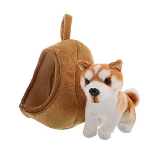 Hemobllo 1Satz Plüsch Hund Realistisches Akita Stofftier Weiches und Sicheres Kuscheltier für Perfekter Begleiter für Kleine von Hemobllo