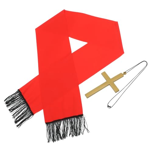 Hemobllo 1Satz Priester Stola für Halloween Kostüm Kostüm Zubehör mit Anhänger für Karneval Cosplay Bequeme Haltbare Materialien für Besondere Anlässe Hemobllo 1Satz Priester Stola für Halloween Kostüm Kostüm Zubehör mit Anhänger für Karneval Cosplay Bequeme Haltbare Materialien für Besondere Anlässe von Hemobllo