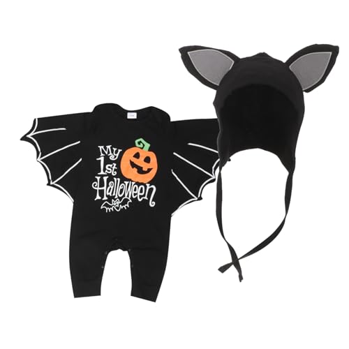 Hemobllo 1Satz Säuglingskleidung Halloween Strampler mit Fledermausärmeln Hut Perfektes Outfit für Partys Fotoshootings Komfortabel Atmungsaktiv Hemobllo 1Satz Säuglingskleidung Halloween Strampler mit Fledermausärmeln Hut Perfektes Outfit für Partys Fotoshootings Komfortabel Atmungsaktiv von Hemobllo