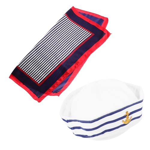 Hemobllo 1Satz Sailor Hut Schal für Cosplay Teiliges Matrosen Kostüm für Herren Damen für Karneval Maskerade Rollenspiele Langlebig Hemobllo 1Satz Sailor Hut Schal für Cosplay Teiliges Matrosen Kostüm für Herren Damen für Karneval Maskerade Rollenspiele Langlebig von Hemobllo