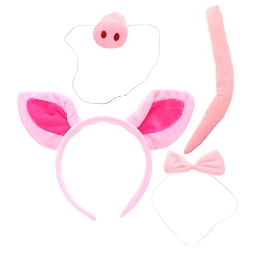 Hemobllo 1Satz Schweine Cosplay Kostüm mit Haarreif Dekorativer Fliege und Schweinenase für Halloween Geburtstagsfeiern und Kostüm Events Hemobllo 1Satz Schweine Cosplay Kostüm mit Haarreif Dekorativer Fliege und Schweinenase für Halloween Geburtstagsfeiern und Kostüm Events von Hemobllo