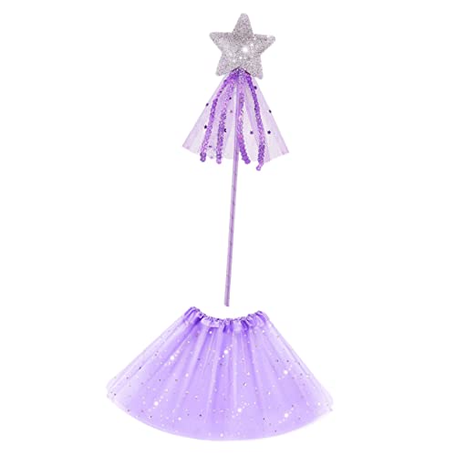 Hemobllo 1Satz Tutu Rock mit Feenstab Märchenhafte Verkleidung für Geburtstagsfeiern Halloween Cosplay Bequemes Atmungsaktives Material mit Glitzer Pailletten Hemobllo 1Satz Tutu Rock mit Feenstab Märchenhafte Verkleidung für Geburtstagsfeiern Halloween Cosplay Bequemes Atmungsaktives Material mit Glitzer Pailletten von Hemobllo
