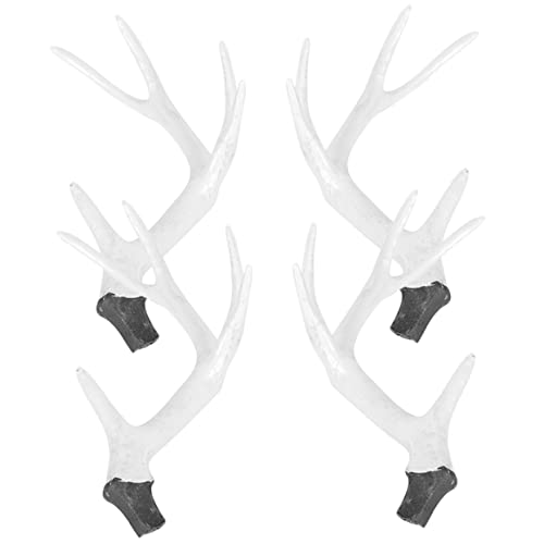 Hemobllo 2 Paare Simulierte Hirschgeweihe Weihnachtsdeko DIY Kopfschmuck Reh Geweih Bastelmaterial für Karneval Cosplay Festliche Haaraccessoires von Hemobllo