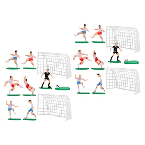 Hemobllo 2 Sätze Fußball Geburtstagstorten Dekorationen Miniatur Fußballfeld Cake Toppers mit und Spielern Wiederverwendbare Kunststoff Fußball Deko für Sportveranstaltungen von Hemobllo
