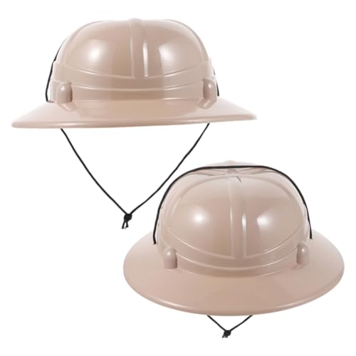 Hemobllo 2 Stück Abenteuerhut Camping Zubehör Entdecker-caps Cosplay-mützen Für Entdecker Haben Männer Bühnenleistungskappen Requisiten Für Bühnenshows Plastik Beige von Hemobllo
