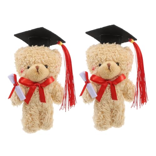 Hemobllo 2stücke Plüsch Abschlussbär Mit Doktorhut Niedliche Stofftiere Für Graduierungsfeiern Und Feierlichkeiten Als Erinnerungsstück Für Absolventen Und Kuschelig von Hemobllo