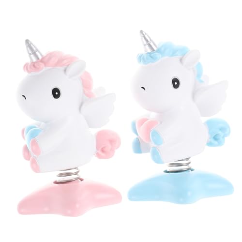 Hemobllo 2 Stück Einhorn-Ornamente Kreatives Einhorndekor Tischfigur Autoverzierungen Für Das Armaturenbrett Einhorn-verzierung Figuren Einhorn-Dekoration Für Den Innenraum des Autos Harz von Hemobllo
