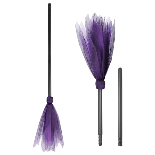 Hemobllo 2 Stück Halloween Hexenbesen Netz Kostüm Requisiten Hexenbesen Für Cosplay-Partys Dekorativer Wunderbesen Für Halloween Hemobllo 2 Stück Halloween Hexenbesen Netz Kostüm Requisiten Hexenbesen Für Cosplay-Partys Dekorativer Wunderbesen Für Halloween von Hemobllo