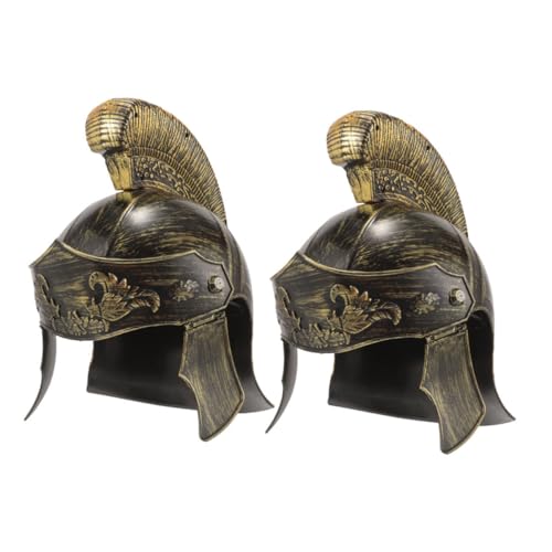 Hemobllo 2 Stück Kriegerkostüm Herren Römerhelm Mittelalterliche Kopfbedeckung Kriegerkostüme Historische Kopfbedeckung mittelalterlicher Helm Kriegerkostüm für Plastik Golden Hemobllo 2 Stück Kriegerkostüm Herren Römerhelm Mittelalterliche Kopfbedeckung Kriegerkostüme Historische Kopfbedeckung mittelalterlicher Helm Kriegerkostüm für Plastik Golden von Hemobllo