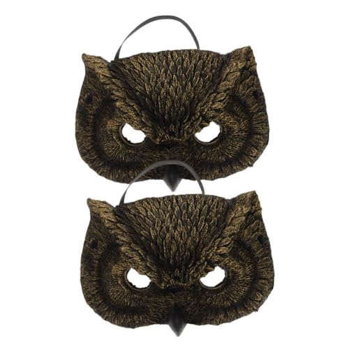Hemobllo 2 Stück Leichte Weiche PU Schaum Eulen Halbgesichtsmaske für Halloween Maskenbälle Kostümpartys und Cosplay Tierische Karnevalsmaske für Herren mit Mystischem Design Hemobllo 2 Stück Leichte Weiche PU Schaum Eulen Halbgesichtsmaske für Halloween Maskenbälle Kostümpartys und Cosplay Tierische Karnevalsmaske für Herren mit Mystischem Design von Hemobllo