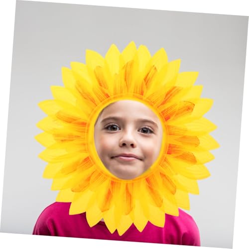 Hemobllo 2 Stück Lustiges Sonnenblumen Kostüm Teilig Weiches Bequemes Sonnenblumen Kopfstück für Kindergarten Outdoor Partys Karneval und Fotospaß Einfach Anzuziehen und Abzunehmen von Hemobllo