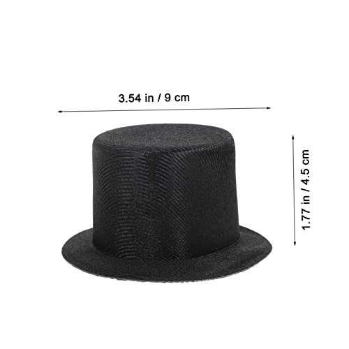 Hemobllo 2 Stück Miniatur Weihnachtsmützen Schwarze Mini Hüte für Schneemann Puppen DIY Bastelbedarf Leichtes Stoffmaterial Dekorative Kleine Top Hats für Weihnachts und Festtagsdeko von Hemobllo
