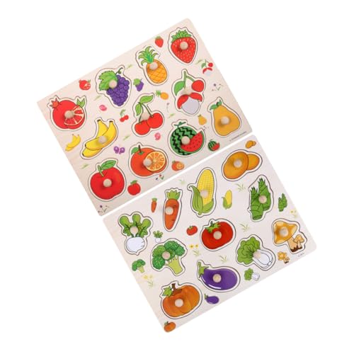 Hemobllo 2 Stück Montessori Holzpuzzle Teiliges mit Gemüse Obst Motorikförderndes Steckspiel für Jungen Mädchen Pädagogisches Lernspielzeug zur Feinmotorik und Hand Koordination Sicher und Hemobllo 2 Stück Montessori Holzpuzzle Teiliges mit Gemüse Obst Motorikförderndes Steckspiel für Jungen Mädchen Pädagogisches Lernspielzeug zur Feinmotorik und Hand Koordination Sicher und von Hemobllo