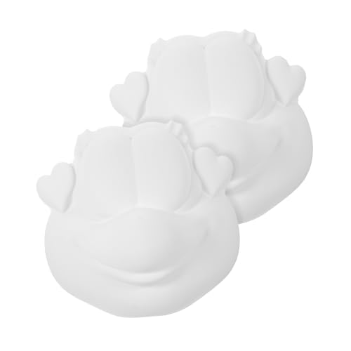 Hemobllo 2 Stück Teiliges DIY Frosch Maske aus PVC Leere Weiße Bastelmasken für Leichte und Requisiten zum Selbstgestalten und Bemalen Geeignet von Hemobllo
