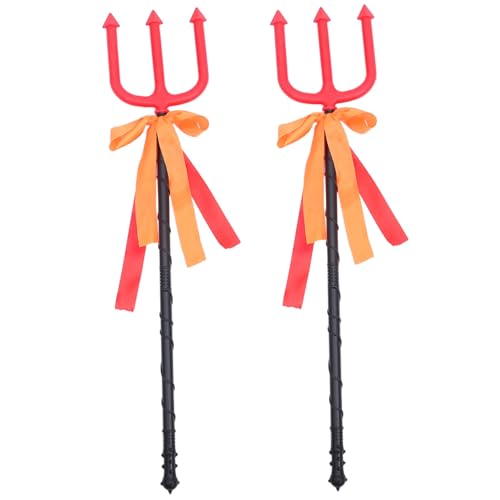 Hemobllo 2 Stück Teiliges Halloween Trident Realistischer Roter Plastik Leicht und Sicher Vielseitig für Halloween Partys und Cosplay Perfektes Accessoire für Erwachsene von Hemobllo