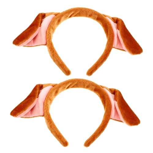 Hemobllo 2 Stück Teiliges Hundearmband Stirnband aus Leichtem Gelbe Kleine Hundohren Bequemes Cosplay Kostüm Haarreif für Festival Party Verkleidung und Fotospaß von Hemobllo