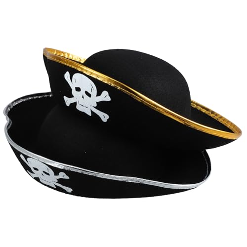Hemobllo 2 Stück Teiliges Piratenkapitän Hut für Erwachsene Cosplay Karneval Party Gold und Silberfarbener Piratenhut Komfortabel Langlebig für Halloween und Mottofeiern Hemobllo 2 Stück Teiliges Piratenkapitän Hut für Erwachsene Cosplay Karneval Party Gold und Silberfarbener Piratenhut Komfortabel Langlebig für Halloween und Mottofeiern von Hemobllo