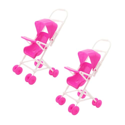 Hemobllo 2 Stück Teiliges Puppenwagen Realistischer Kinderwagen für Puppenhaus Dekoration Leicht und Kompakt Fördert Spielerisch Feinmotorik und Rollenspiel bei Kindern von Hemobllo
