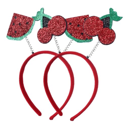 Hemobllo 2 Stück Teiliges Stirnband mit Elastischem Verstellbarem Haarreifen Realistische Fruchtmotive Kirsche Wassermelone Festliche Haaraccessoires für Mädchen als Foto Requisiten und Hemobllo 2 Stück Teiliges Stirnband mit Elastischem Verstellbarem Haarreifen Realistische Fruchtmotive Kirsche Wassermelone Festliche Haaraccessoires für Mädchen als Foto Requisiten und von Hemobllo