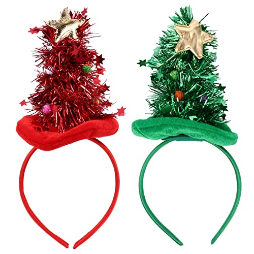 Hemobllo 2 Stück Weihnachtlicher Haarschmuck Weihnachtsbaum Stirnband Licht Weicher Goldsamt Glänzende Sterne Festliches Xmas Haarband für Erwachsene Party Karneval Hemobllo 2 Stück Weihnachtlicher Haarschmuck Weihnachtsbaum Stirnband Licht Weicher Goldsamt Glänzende Sterne Festliches Xmas Haarband für Erwachsene Party Karneval von Hemobllo