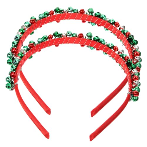 Hemobllo 2 Stück Weihnachts Haarreif mit Glocken Leichtes Rentier Stirnband für Xmas Party Kreativer Kopfschmuck Angenehmer Sitz für Weihnachtsfeier und Kostümzubehör von Hemobllo