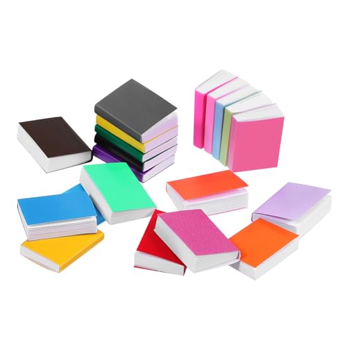 Hemobllo 20 Stück Mini Farbbücher Miniaturen Puppen Miniaturbücher Mini Bücher Beschichtetes Papier von Hemobllo