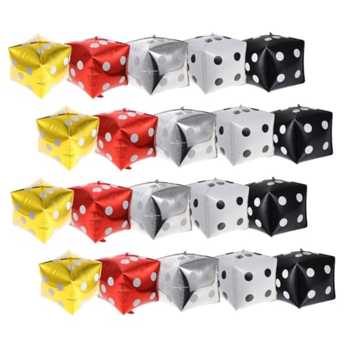 Hemobllo 20 Stück Würfelballons aus Aluminiumfolie 12 Zoll Party Dekoration für Spieleabende Hochzeiten Geburtstagsfeiern Einfach zu Verschließen Hemobllo 20 Stück Würfelballons aus Aluminiumfolie 12 Zoll Party Dekoration für Spieleabende Hochzeiten Geburtstagsfeiern Einfach zu Verschließen von Hemobllo