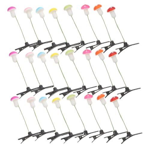 Hemobllo 24 Stück Teiliges Bunte Pilz Haarspangen für Frauen Mädchen Lustige Kleine Haarklammern Vielseitig für Partys Hochzeiten Geburtstage Komfortabel und Langlebig Auffälliges Design von Hemobllo