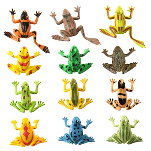 Hemobllo 24 Stück Teiliges Froschmodell Realistische Tierfiguren aus Langlebigem Material Detailgetreue Mini Spielzeugmodelle als Dekoration und Lernspielzeug für Partys von Hemobllo