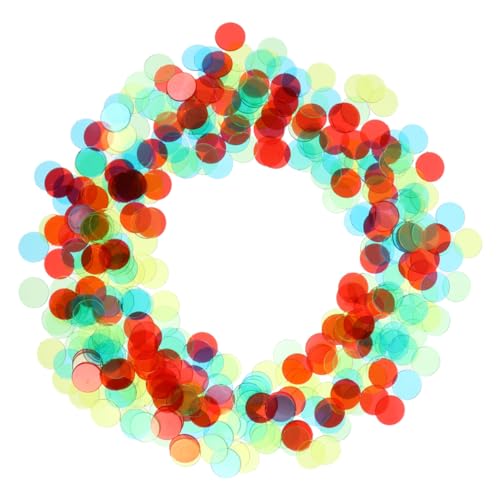 Hemobllo 240stücke Bingo Chips Aus Kunststoff Transparente Bunte Zählmarker Für Bingo Und Lernspiele Zum Sortieren Zählen Und Matheüben von Hemobllo