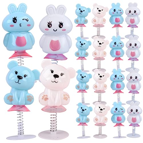 Hemobllo 24Stücke Kaninchen Bär Spring Cartoon Sprungspielzeug für Lustiges Partyspielzeug für Kindergeburtstage und Feiertage Farbenfrohe von Hemobllo
