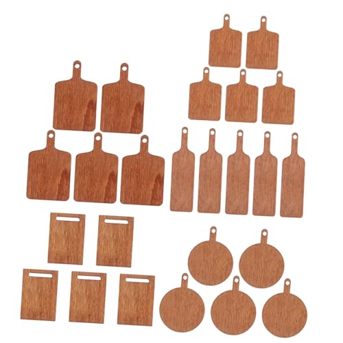 Hemobllo 25-teiliges Mini-schneidebrett Für Puppenhäuser, Miniatur-küchenzubehör Im Maßstab 1:12. Realistisches Mini-schneidebrett Für Die Puppenhausküche, Ideal Für DIY-szenen Und von Hemobllo