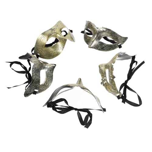 Hemobllo 25Stücke Retro Cosplay Gesichtsmasken Kreative Kostüm Accessoires für Halloween Karneval und Partys für Fotografie Maskeraden und Festivitäten Goldener Hemobllo 25Stücke Retro Cosplay Gesichtsmasken Kreative Kostüm Accessoires für Halloween Karneval und Partys für Fotografie Maskeraden und Festivitäten Goldener von Hemobllo