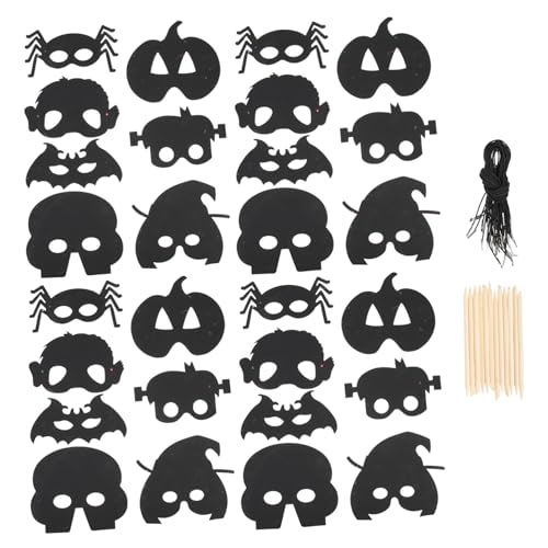 Hemobllo 28Stücke Teiliges DIY Kratzmasken für Halloween Bastelspielzeug für Kreative Partys zum Ausmalen und Gestalten von Individuellen Halloween Masken Hemobllo 28Stücke Teiliges DIY Kratzmasken für Halloween Bastelspielzeug für Kreative Partys zum Ausmalen und Gestalten von Individuellen Halloween Masken von Hemobllo