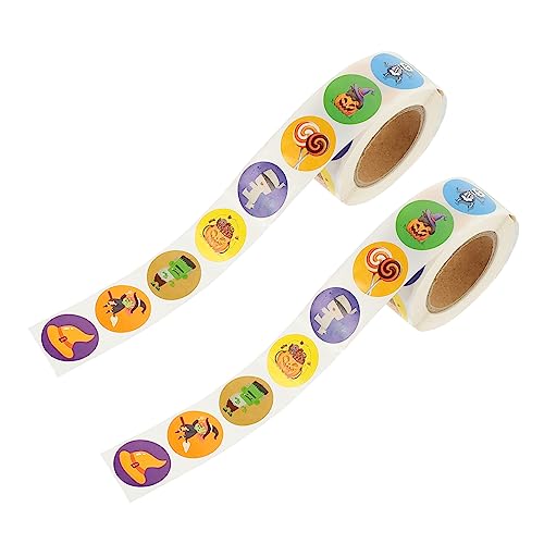 Hemobllo 2Rollen Halloween Aufkleber Selbstklebende Etiketten für Deko und Versiegelung für Halloween Partys Geschenktüten und Karten À Aufkleber von Hemobllo