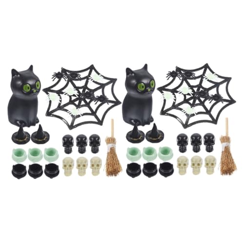 Hemobllo 2Sätze Halloween Ornament Teiliges Hexen für Puppenhaus Mikro Landschaftsdekor Kreative Halloween Dekoration für Zuhause und Puppenstuben für DIY Projekte von Hemobllo