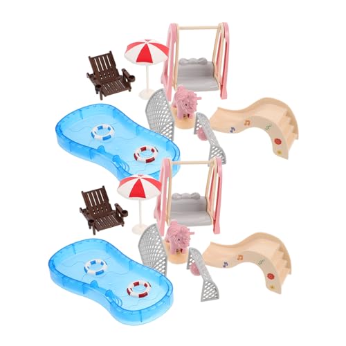 Hemobllo 2sätze Miniatur Puppenhaus Möbel Set Mit Pool Und Spielplatz Zubehör Realistische Gartenaccessoires Für Kreative Spielwelten Hemobllo 2sätze Miniatur Puppenhaus Möbel Set Mit Pool Und Spielplatz Zubehör Realistische Gartenaccessoires Für Kreative Spielwelten von Hemobllo