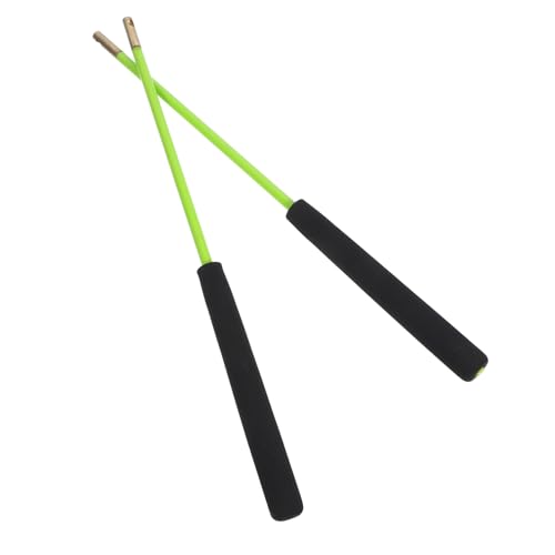 Hemobllo 2Stücke Diabolo Stäbe mit Rutschfestem Griff Lange Jonglierstäbe für Erwachsene Zubehör für Fitness und Freizeitaktivitäten Grüne Handgriffe Robust von Hemobllo